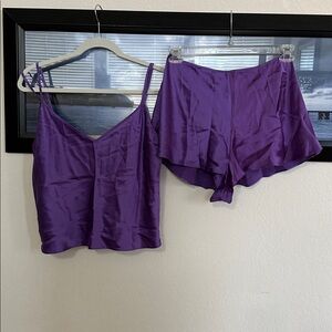 Vintage Victoria's Secret Cami & Tap Pants Loungewear Set (Size L)